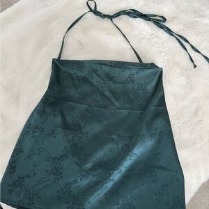 Elegant Green Halter Top